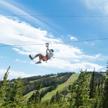 Summer zipline adventures in Big Sky Montana