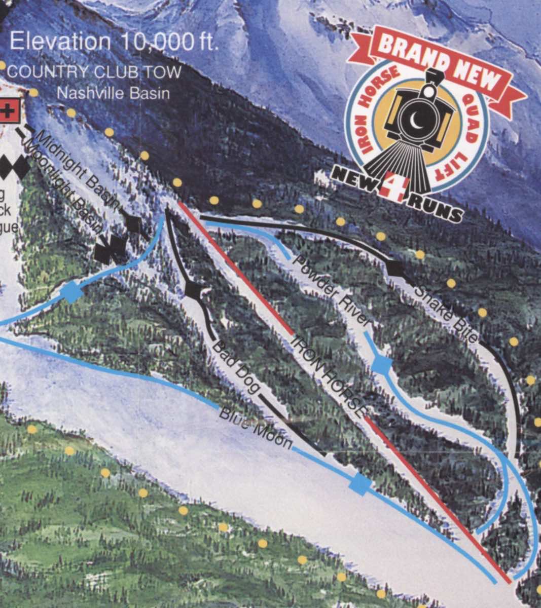 1994 Big Sky Resort Trail Map