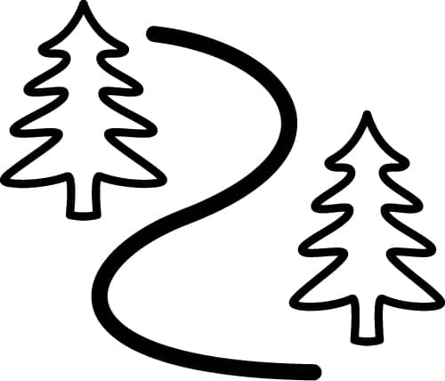 Ski trail icon