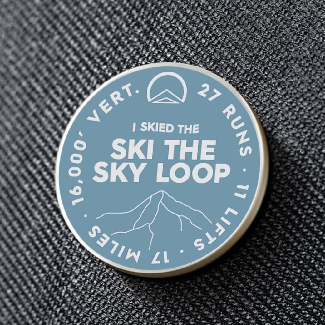 Ski the Sky Loop Pin